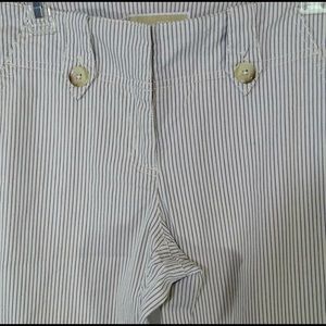 Michael Kors Beige Stripe Crop Pant